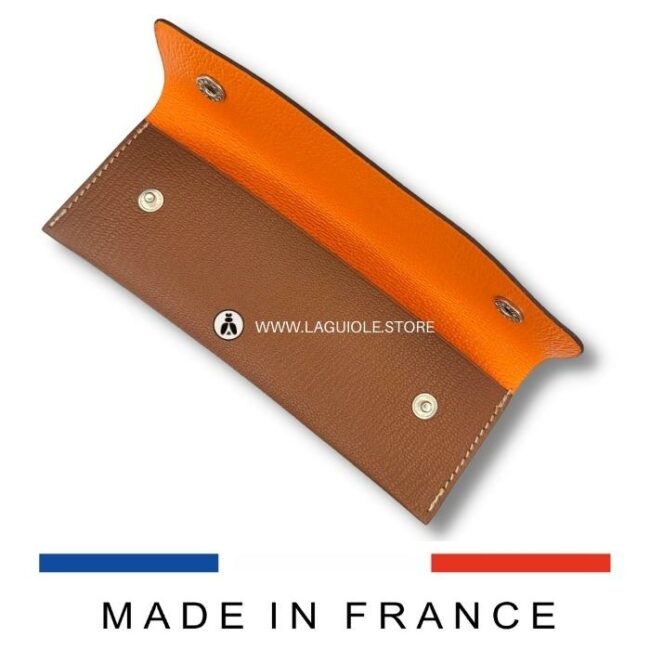 edition deluxe bicolor leather sheath for knives and waiters corkscrews