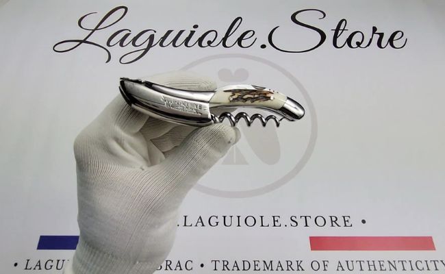 laguiole corkscrew deer antler shiny finish