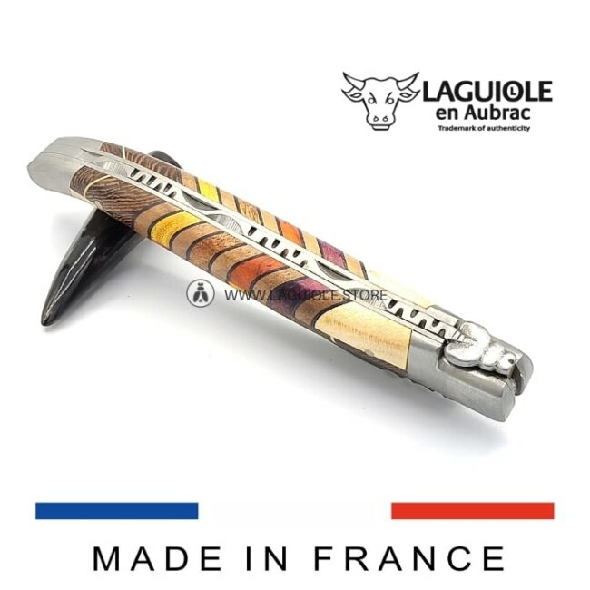 laguiole french knife orgue marquetry handle