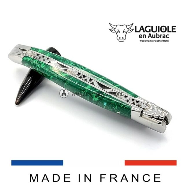 laguiole knife malachite handle