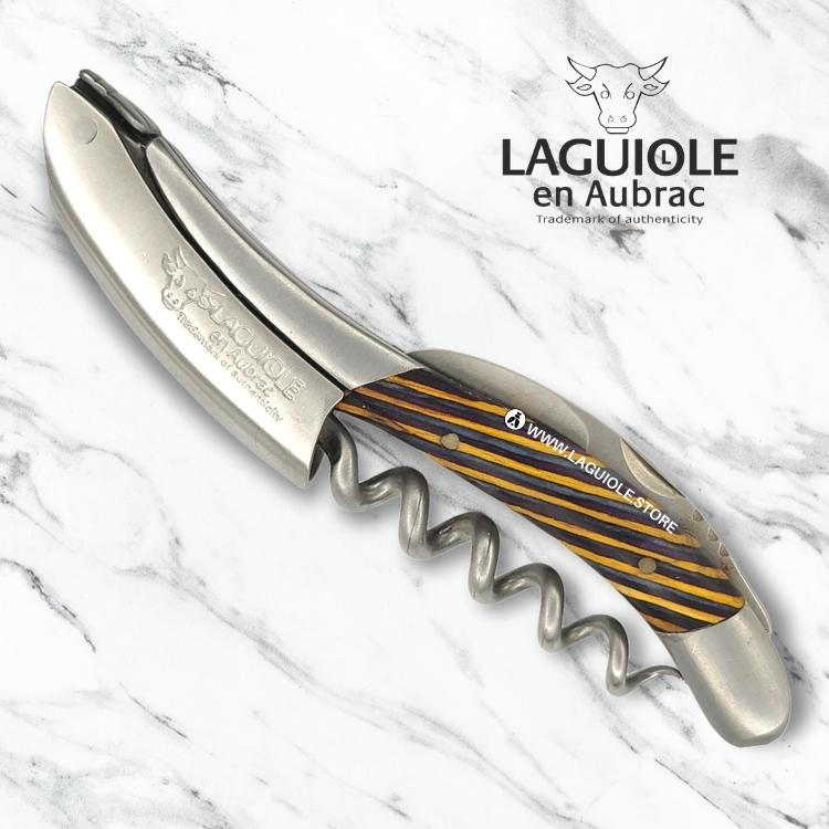laguiole corkscrew turquoise samba satin finish