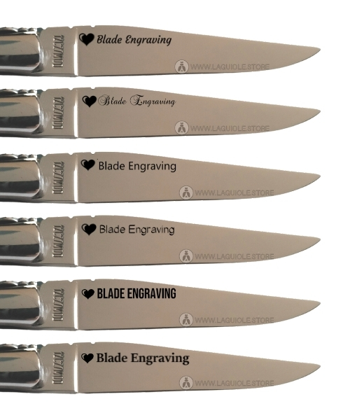 blade engraving text and heart