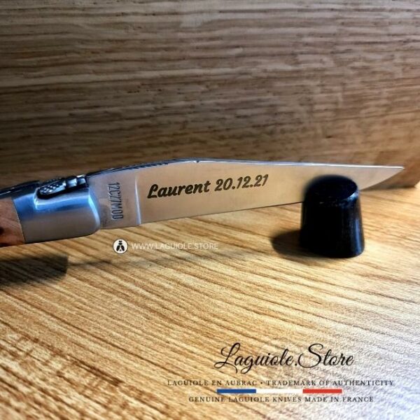Laguiole engraved Personalized Engraving on laguiole knife