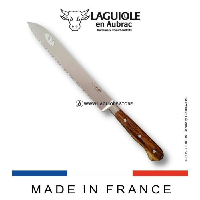 laguiole bread knife pistachio wood