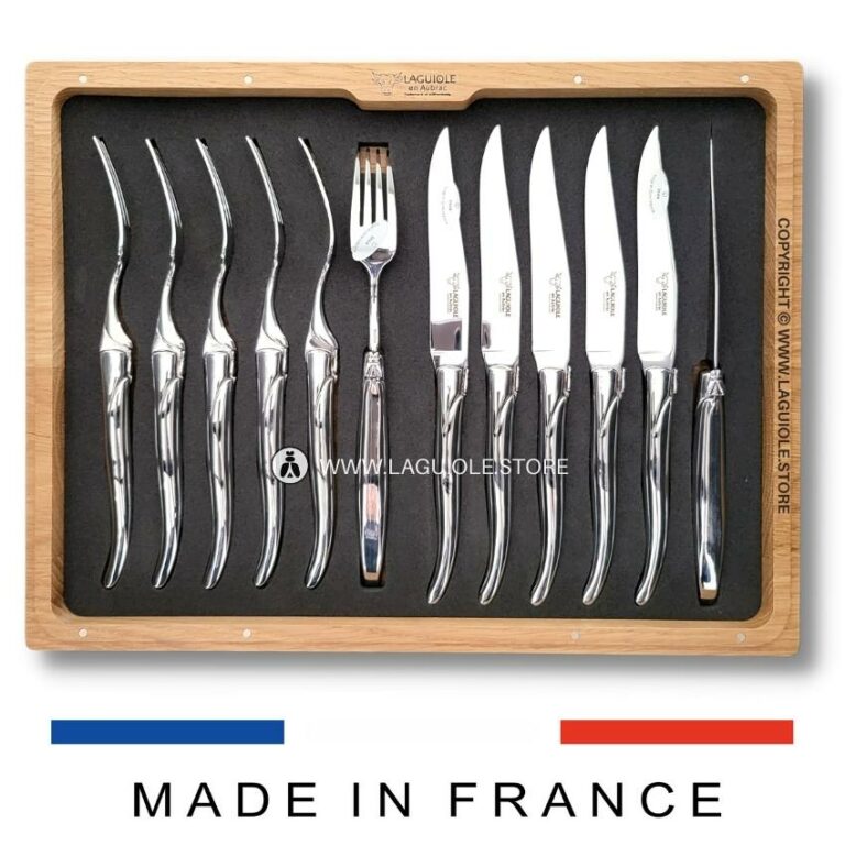 Laguiole en Aubrac 12 piece Cutlery Set Stainless Steel Shiny