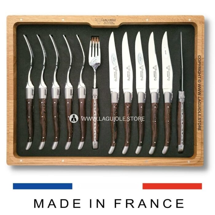 laguiole cutlery set wenge wood 12 piece