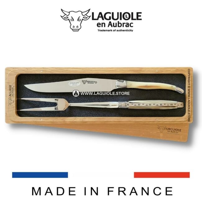 laguiole carving set horntip