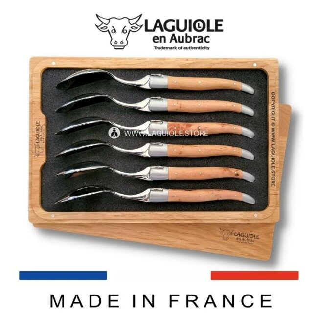 laguiole en aubrac soup spoons juniper wood