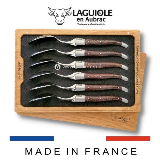 laguiole en aubrac soup spoons wenge wood