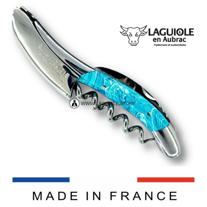 laguiole corkscrew larimar stone shiny finish