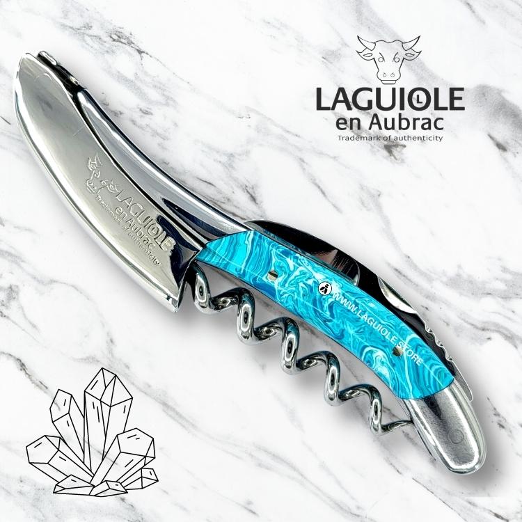laguiole corkscrew larimar stone shiny finish