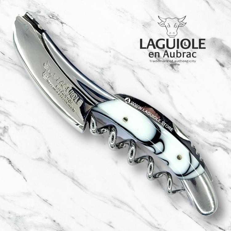 laguiole corkscrew white marshmallow shiny finish