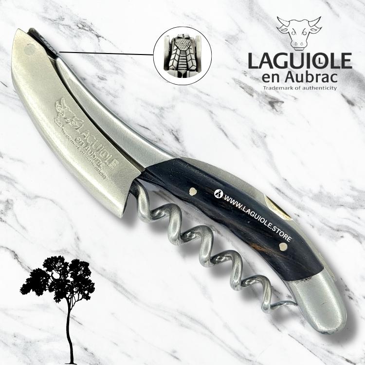 laguiole corkscrew with prestige bee ebony wood satin finish
