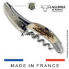 laguiole corkscrew with prestige stag horn shiny finish