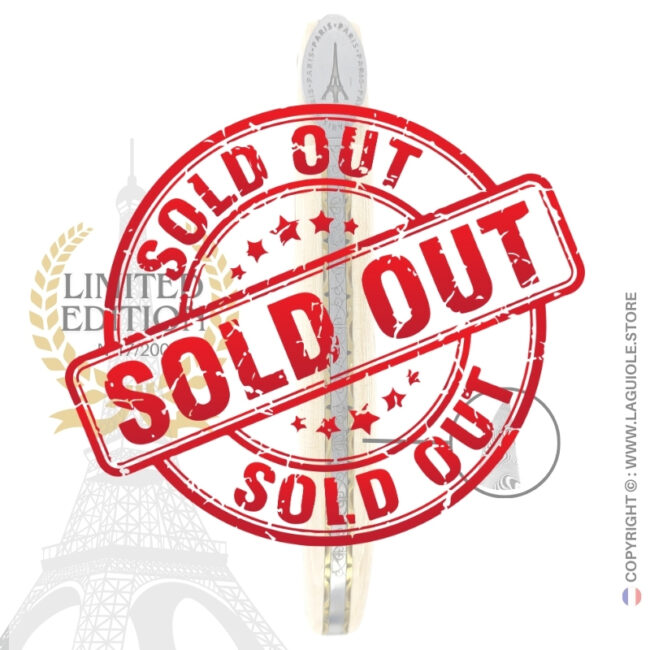 laguiole eiffel tower origin n°17: pocket knife in fossil mammoth ivory – damascus steel blade