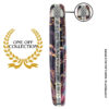 indigo forest: laguiole pocket knife in violet and brown elder burl – full handle – sculpted bee