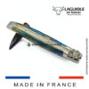 laguiole knife “butterfly” – blue birch wood handle