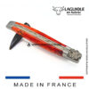 laguiole knife “butterfly” – red birch wood handle