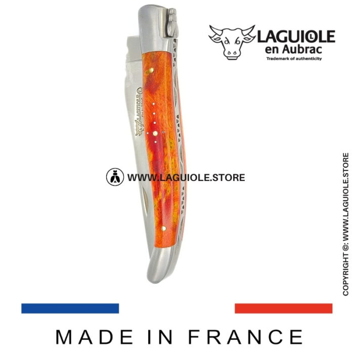 laguiole knife coral cheesewood handle