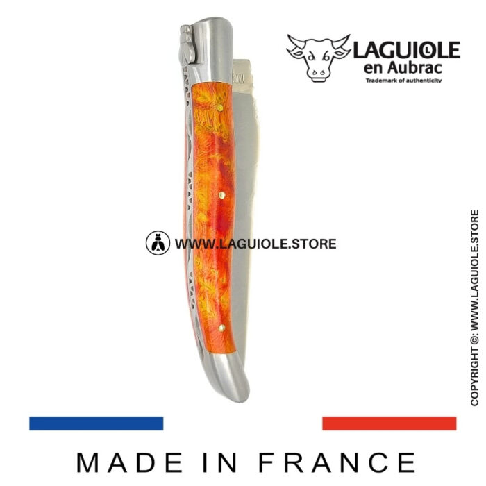 laguiole knife coral cheesewood handle