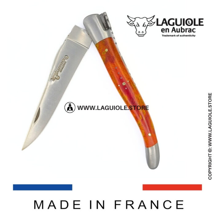laguiole knife coral cheesewood handle