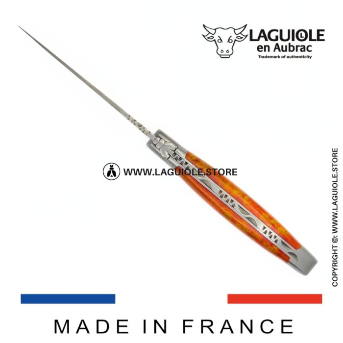 laguiole knife coral cheesewood handle