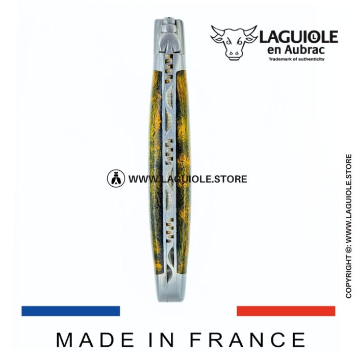 laguiole knife in green cheesewood