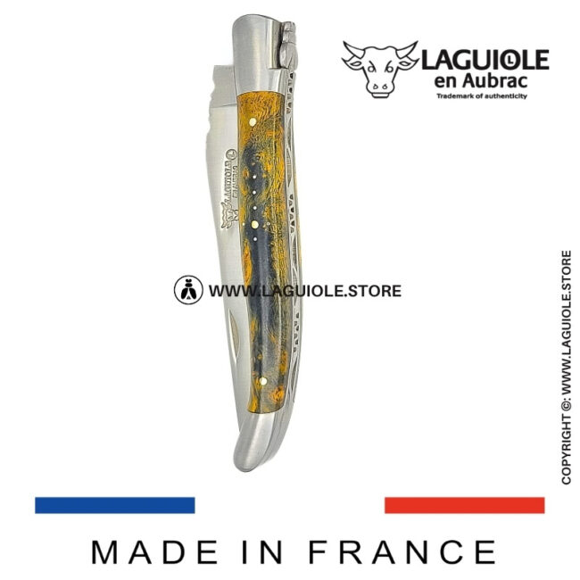 laguiole knife in green cheesewood