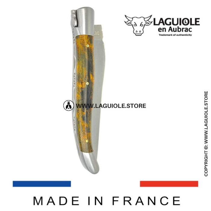 laguiole knife in green cheesewood