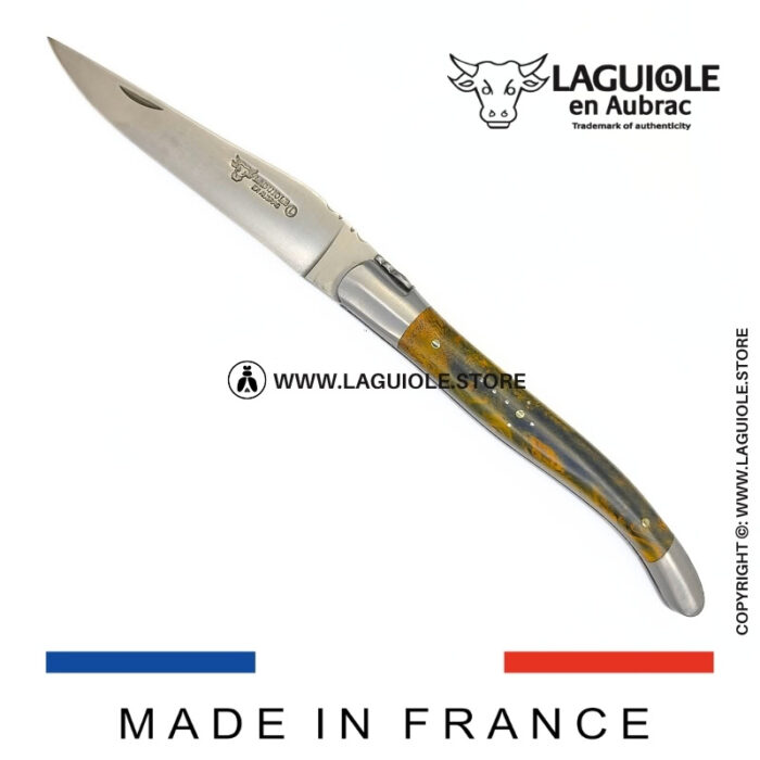 laguiole knife in green cheesewood