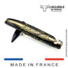 laguiole knife – nox pretiosa collection – ebony & onyx – brass liners