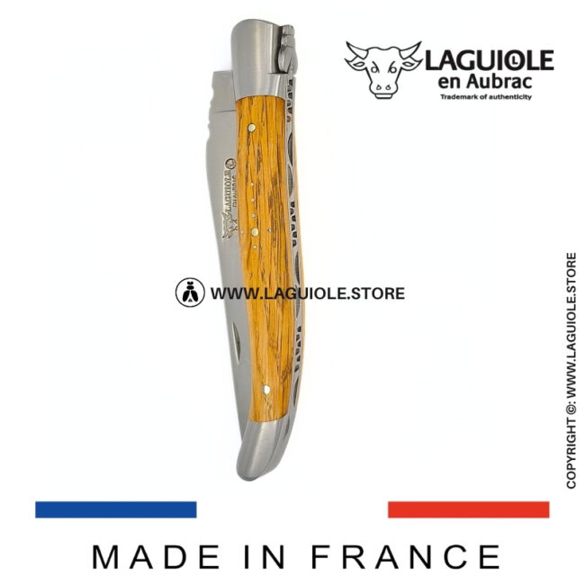laguiole knife oak wood handle