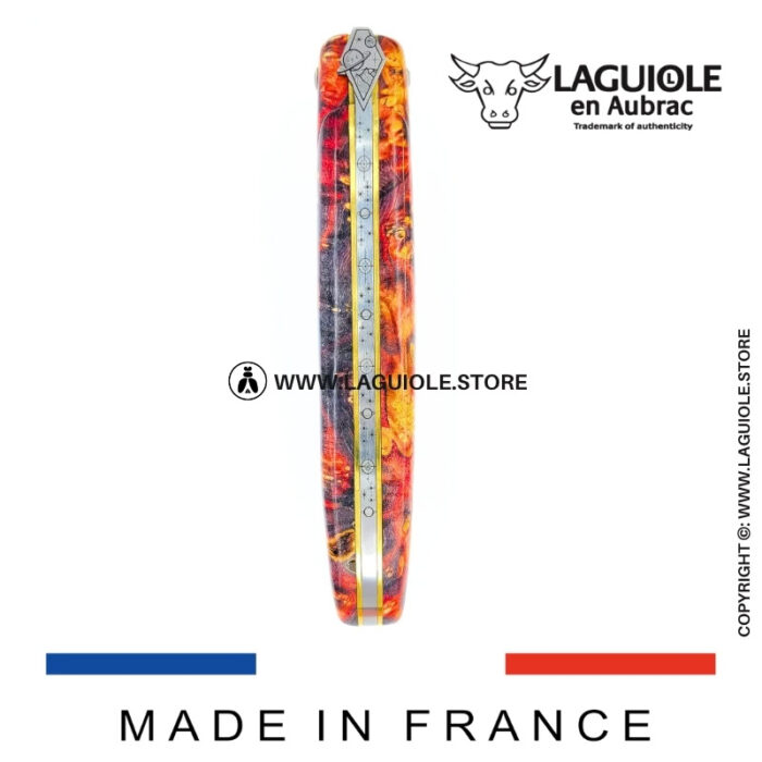 laguiole knife “the space” – cosmos collection – elder burl (fire)