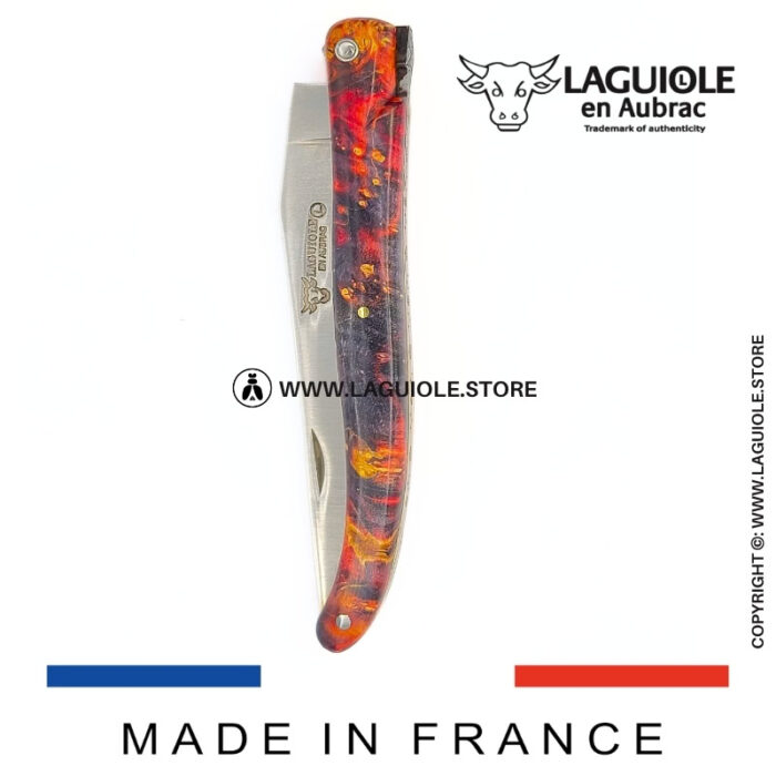 laguiole knife “the space” – cosmos collection – elder burl (fire)
