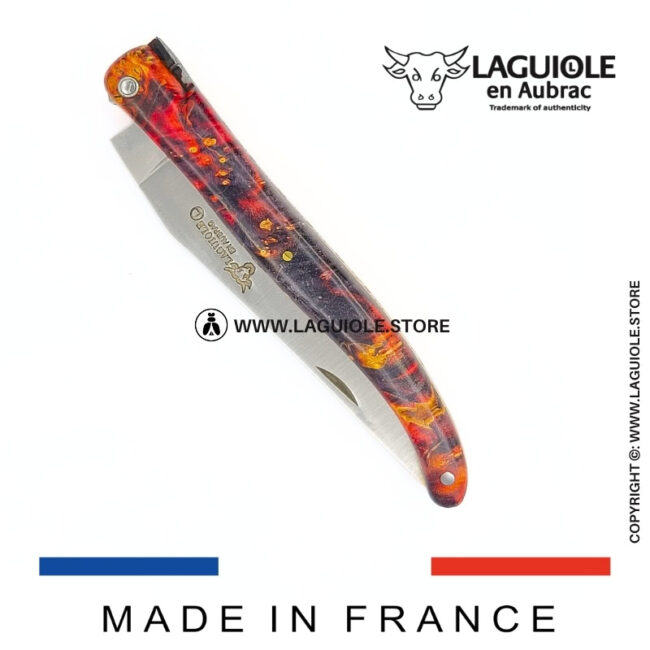 laguiole knife “the space” – cosmos collection – elder burl (fire)