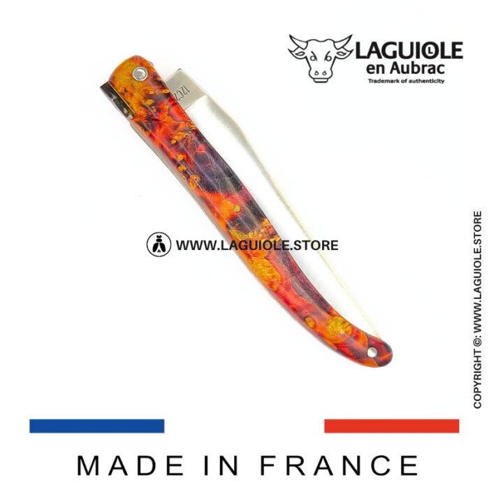 laguiole knife “the space” – cosmos collection – elder burl (fire)