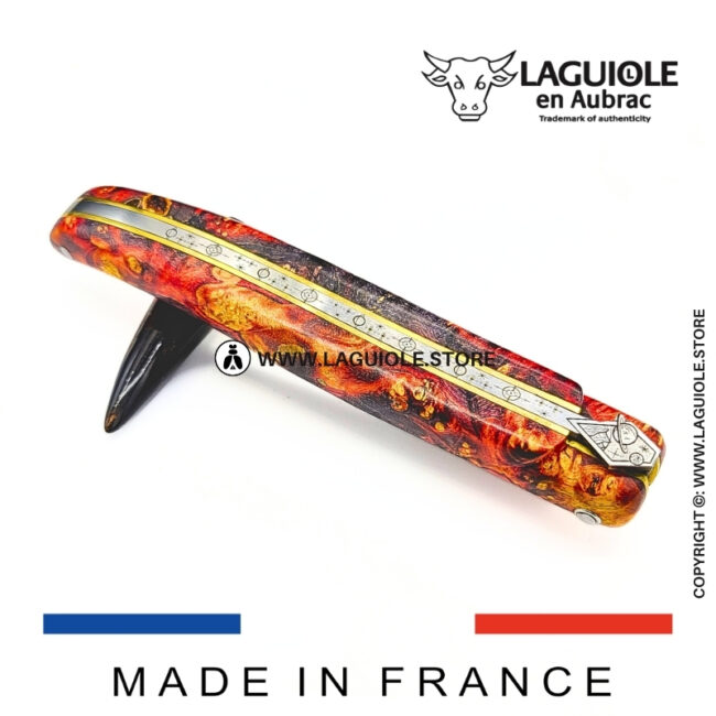 laguiole knife “the space” – cosmos collection – elder burl (fire)