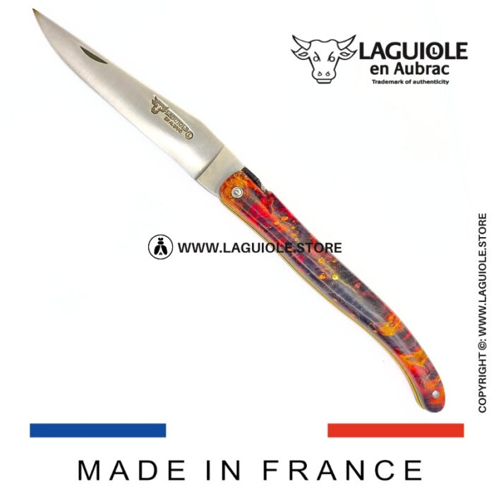laguiole knife “the space” – cosmos collection – elder burl (fire)