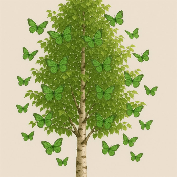 green butterfly