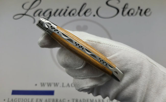 laguiole knife oak wood handle