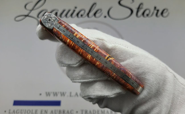 laguiole knife “the big bang” – cosmos collection – elder burl