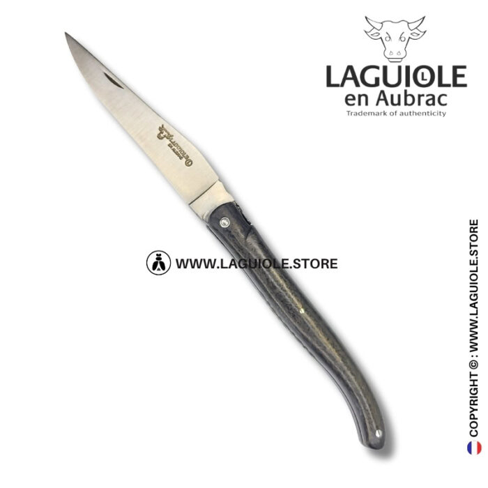 black eclipse – full carbon fiber laguiole knife – chiseled bee & honeycomb spring
