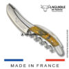 laguiole corkscrew green cheesewood satin finish