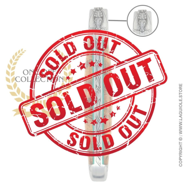 lotus breath: laguiole pocket knife in albizia – hand engraved bee and bolsters