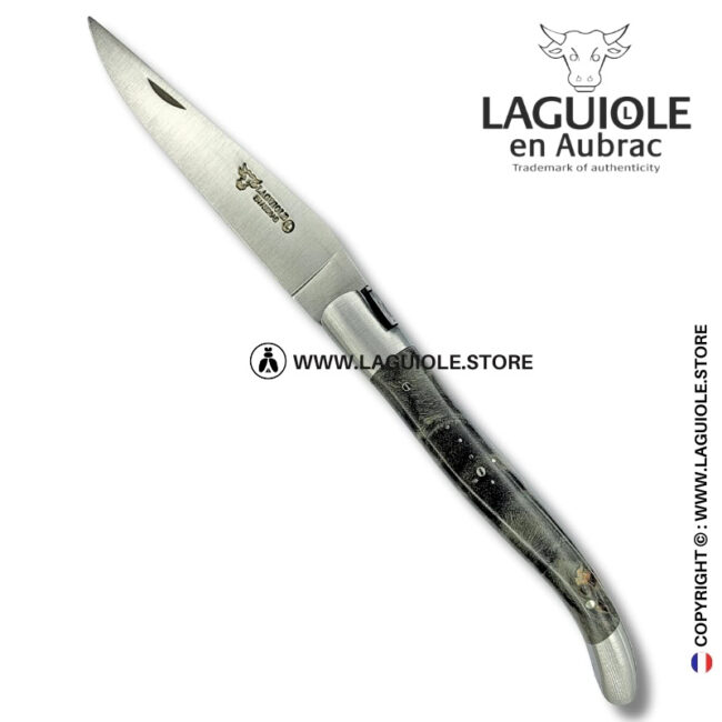 midnight bee: laguiole pocket knife in black poplar burl
