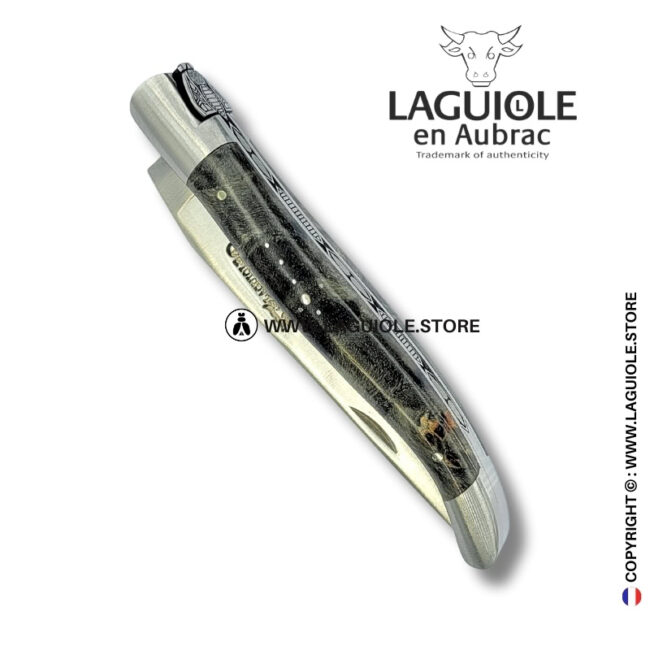 midnight bee: laguiole pocket knife in black poplar burl